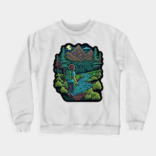 Beautiful Hiker Motif - Buy and Plant a Tree Crewneck Sweatshirt